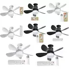 Ceiling Fan Light with Remote Light Bulb Fan 3 Gear Wind Speed for Home Office