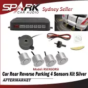 SP Silver Car Rear Reverse Reversing Parking 4 Sensors Sensor Buzzer Alarm Kit