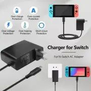 AC Adapter Power Supply Charger For Nintendo Switch Charging TV Dock Black