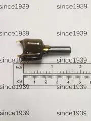 3/4" x 5/8" DOUBLE FLUTE ROUTER BIT, 2D STRAIGHT 1/4" SHANK, ROBERT BOSCH 00213