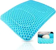 Double-layer Gel Design Gel Seat Cushion Gel Pad Provides Excellent Support For Lower Back, Spine, Hips Promotes Venting & Good Sitting Posture For Office Chair Car Sitter Wheelchair(with Two Seat Covers) (blue)