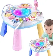 Toddler Activity Table, Kids Educational Learning Centers, Multi-Mode Kids Educational Music Learning Toy for Kids Number Learning