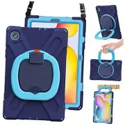 Galaxy Tab S6 Lite 10.4 Case, Rugged Heavy Duty Silicone Case with Navy Blue