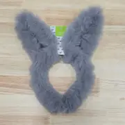 Halloween Costume Cosplay Rabbit Bunny Ears Headband Grey Wired Super Soft