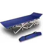 NNEDSZ Camping Portable Stretcher Single Foldable Folding Bed Recliner Mat - nav