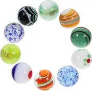PHENOFICE 10pcs Glass Ball Home Decor Xmas Decor Home Supplies Glass Handicrafts Birthday Party Props Birthday Party Ornament Retro Glass Crafts Glass Crafts for Party Glass Ornament