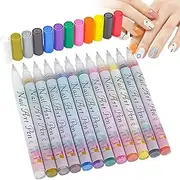 Nail Painting Pens - Waterproof 12 Colors Nail Polish Painting Kit | 0.5mm Toes Top Drawing Markers Graffiti Set For Thin Detail