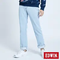 在飛比找momo購物網優惠-【EDWIN】男裝 FLEX高腰直筒牛仔褲(重漂藍)
