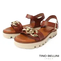 在飛比找momo購物網優惠-【TINO BELLINI 貝里尼】西班牙進口金屬鍊環牛皮釦