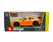 Bburago 1:24 Porsche 911 GT3 Orange Diecast Model Car 18-21104 New In Box