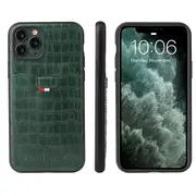 For iPhone 11 Case Crocodile Pattern PU Leather Wallet Cover Green