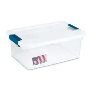 Clear Plastic Storage Bins with Lids Stackable Storage Bins (15 Quart)