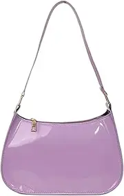 [Generic] Patent Leather Clutch Purse Shiny Evening Handbags for Women Armpit Shoulder Bag MINI Hobos