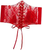 [Ｓｉｍｈｏａ] Lace Corset Belt Decorative Underbust Corset for Holidays Dress Anniversaries