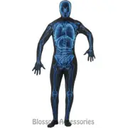 CL914 X-Ray Skeleton Second Skin Suit Skull Mens Zentai Bucks Halloween Costume