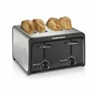 Hamilton Beach 4 Slice Toaster Wide Slots Bagel Function Stainless