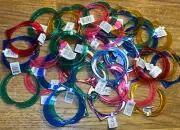 19 Vintage Bangle Heart Bracelets Stackable Neon 80’s Colors 2.25” Inner Dia