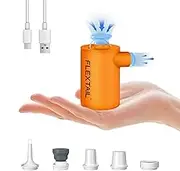FLEXTAILGEAR Air Mattress Pump, Portable Air Pump for Inflate Deflate with 1600mAH Battery Type-C Rechargeable Air Pump Suit for Sleeping Pads, Pool Toys, Floats, Swimming Ring, Air Bed