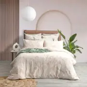 Renee Taylor Bentley Cotton Jacquard Nude Quilt Cover Set