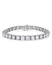 Bloomingdale's Fine Collection Certified Lab Grown Diamond Tennis Bracelet in 18K White Gold, 20 ct. t. w. OS