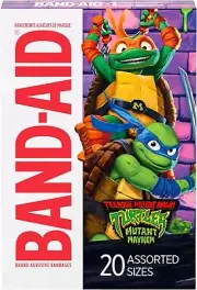 Band-Aid Adhesive Bandages for Minor Cuts & Scrapes Nickelodeon TMNT 20 CT