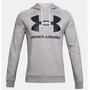 Under Armour Men's Rival Fleece Big Logo Hoodie - Mod Grey Light Heather/Black