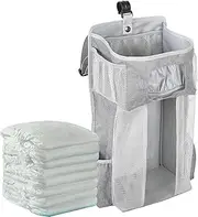 Hanging Diaper Caddy - Crib Organizer Hanging, Diaper Nursery Organizer | Hanging Diaper Storage Organizer, Oxford Cloth Baby Accessories Newborns, Hanging Diaper Organizer for Changing Table