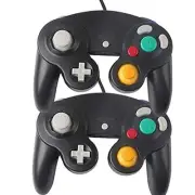 Lof Of 2 Black GameCube Controllers 2X Brand New 8Z