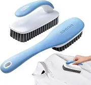 [Generic] Laundry Stain Brush - Shoe Scrubbing Brush | 2X Laundry Shoe Stain Remover | Portable Bathroom Cleaning Tool with Ergonomic Grip | Multi Purpose Household for Fabric and Shoes