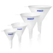4pc Funnel Nesting Set BPA Free Plastic for Kitchen Cooking, Car Oil, Home, Lab