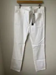 NWT Golfino Ladies Techno Stretch Trousers 6163722 100 White Sz 12 14 NEW