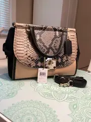 LOWEST PRICE EVER! NWT Coach Colorblock Exotic Drifter Carryall-Beechwood/multi