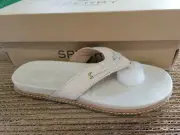 Sperry Top-Sider Womens Waveside Plushwave Flip-Flop Sandal Size 5 M Ivory