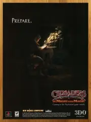 1999 Crusaders of Might & Magic Playstation 1 PS1 Print Ad/Poster Video Game Art