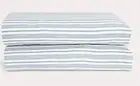 Ralph Lauren Islesboro Mckensie Stripe Cotton Flat Sheet Blue White - Queen -NWT