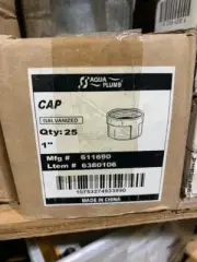 AQUA PLUMB GALVANIZED 1" CAP MFG#611690 QTY 25