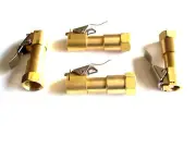 4 STRAIGHT BRASS LOCK-ON TIRE INFLATOR AIR CHUCKS