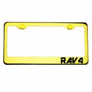 Gold Chrome License Plate Frame RAV4 Laser Engraved Metal Screw Cap (for: Toyota)