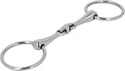 Horse Bit, Comfortable Stainless Steel Snaffle Bits for Horses Adopts Loose Jointed Links Designed, Smooth Bits for Horses Used in Artificial Horse Farm or Horse Racing