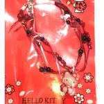 日本進口HELLO KITTY紅色幸運瓢蟲手鏈環