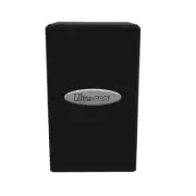 Ultra Pro Gaming Satin Tower Deck Box Jet Black Premium Hard Shell Snap Fit