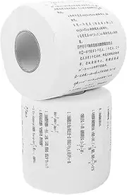 Beavorty Math Formula Decorative Toilet Paper Roll Soft Absorbent 2 Rolls Fun Creative Bathroom Accessory