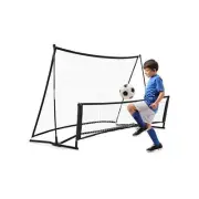 2-in-1 Portable Soccer Rebounder Net with Carrying Bag - Color: Black
