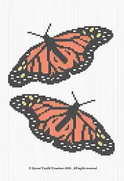 Crochet Patterns - MONARCH BUTTERFLIES pattern