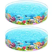 Intex SnapSet Kiddie 8 x 8 Foot Instant Swimming Pool, Deep Sea Blue (2 Pack)