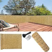 Bamboo Fencing, Decorative Fence, Bamboo Privacy Screen for Garden, Natural Reed Fencing Rolls, Outdoor, Gallery, Restaurant, Hotel, Patio,Decorate/Shade/Privacy Protection(0.6 * 8m(2 * 26.2ft))