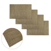 Set of 4 PVC Table Placemats Diamonds Gold