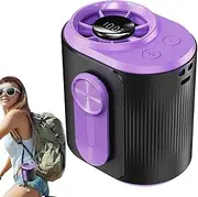 Weqizuerqi Belt Fan - Portable Wearable Belt Fan | Digital Display Cooling Device, Multi-levels Adjustable Air Cooler for Running Beach Sports Construction Fishing