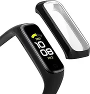 Case Intended for Samsung Galaxy Fit 2 SM-R220 Band All-Around Protective Bumper Slim Plated TPU Case Scratch-Proof Cover Shell Intended for Galaxy Fit 2 Smartwatch Accessories (Black)
