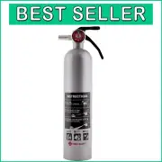 UL Rated 1-A:10-B:C Fire Extinguisher in Stylish Pewter Finish for Modern Homes